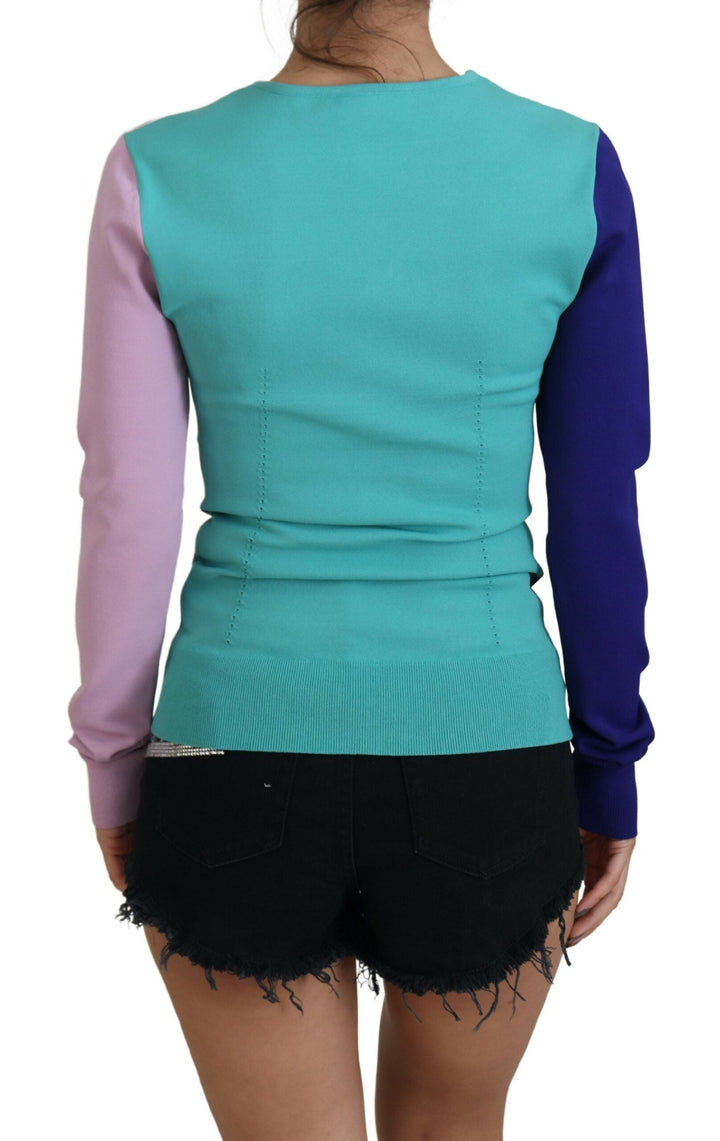 Women’s Dolce &amp; Gabbana Multicolor V-neck Viscose Long Sleeves Sweater