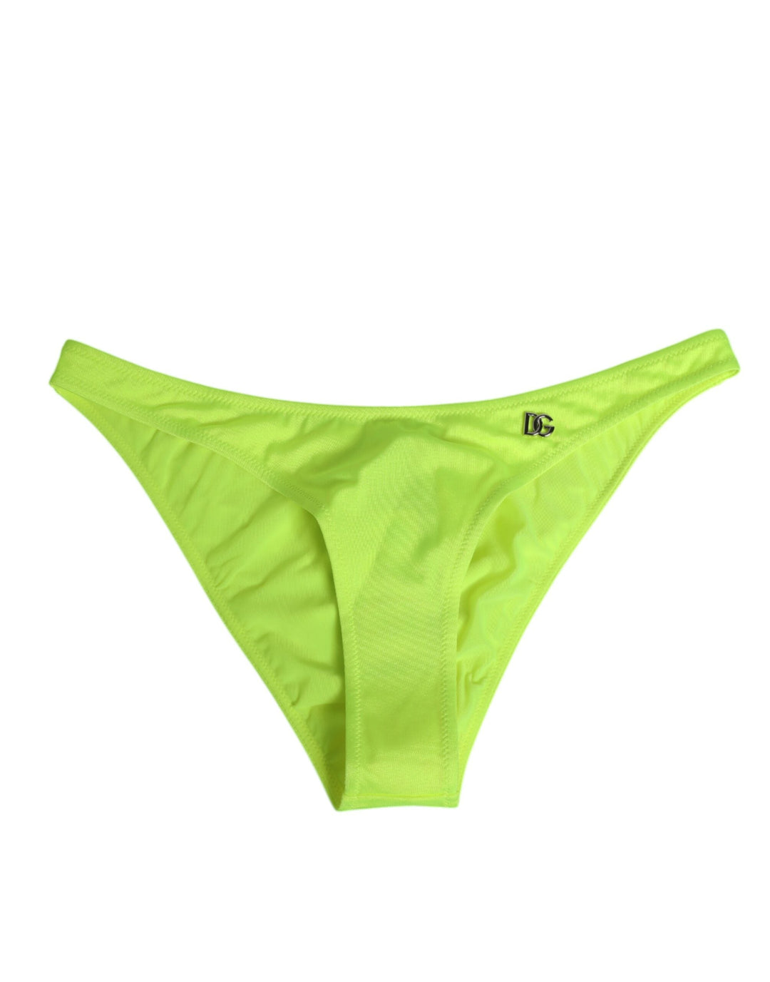 Women’s Dolce &amp; Gabbana Neon Green Dg Logo Swim Briefs Women Underwear