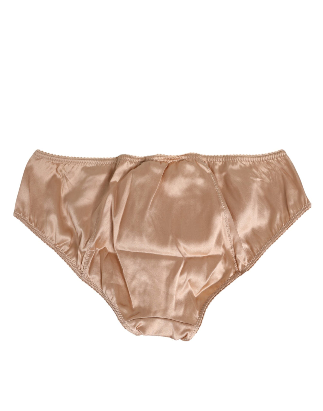 Women’s Dolce &amp; Gabbana Nude Beige Silk Satin Bow Lace Trim Underwear