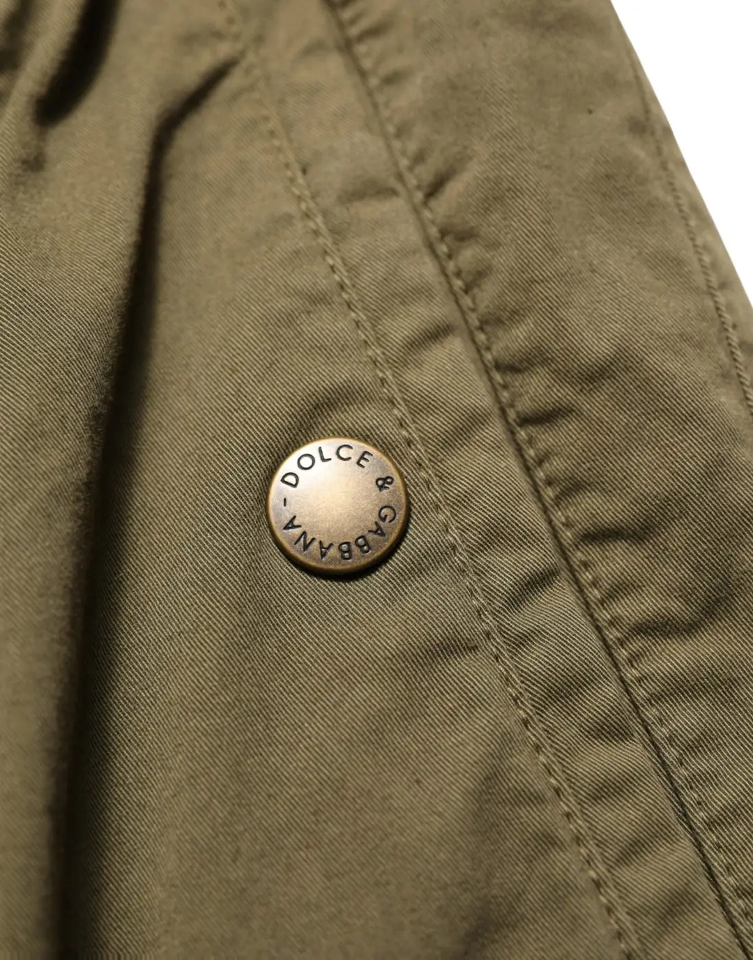 Women’s Dolce &amp; Gabbana Olive Green High Waist Cargo Trouser Pants