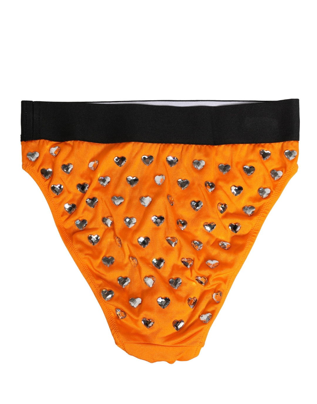Women’s Dolce &amp; Gabbana Orange Crystal High Waist Brief Panty Underwear