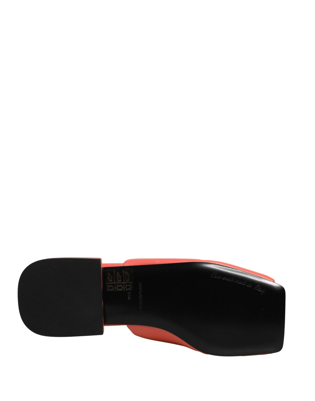Women’s Dolce &amp; Gabbana Orange Dg Logo Leather Flats Sandals Shoes
