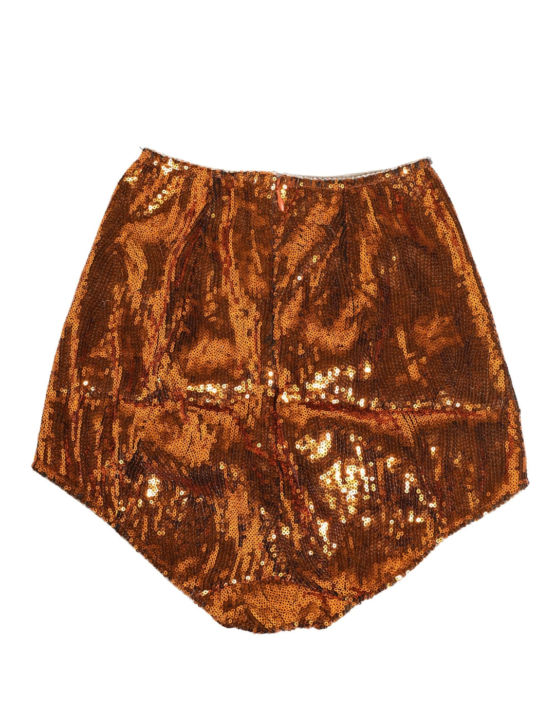 Women’s Dolce &amp; Gabbana Orange Sequin Nylon High Waist Girdle Underwear
