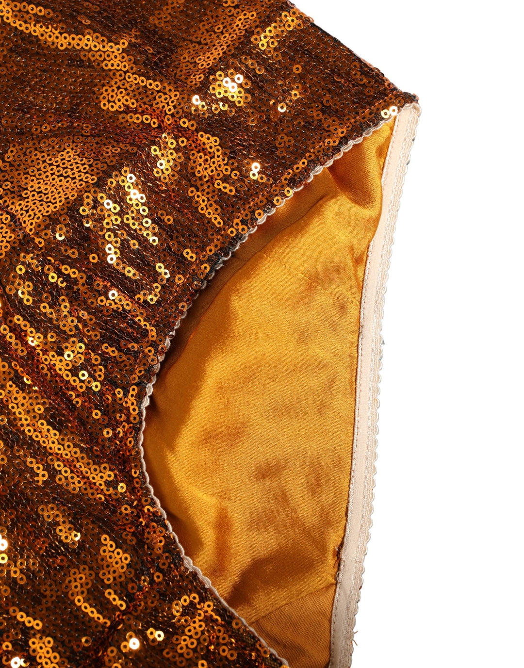 Women’s Dolce &amp; Gabbana Orange Sequin Nylon High Waist Girdle Underwear