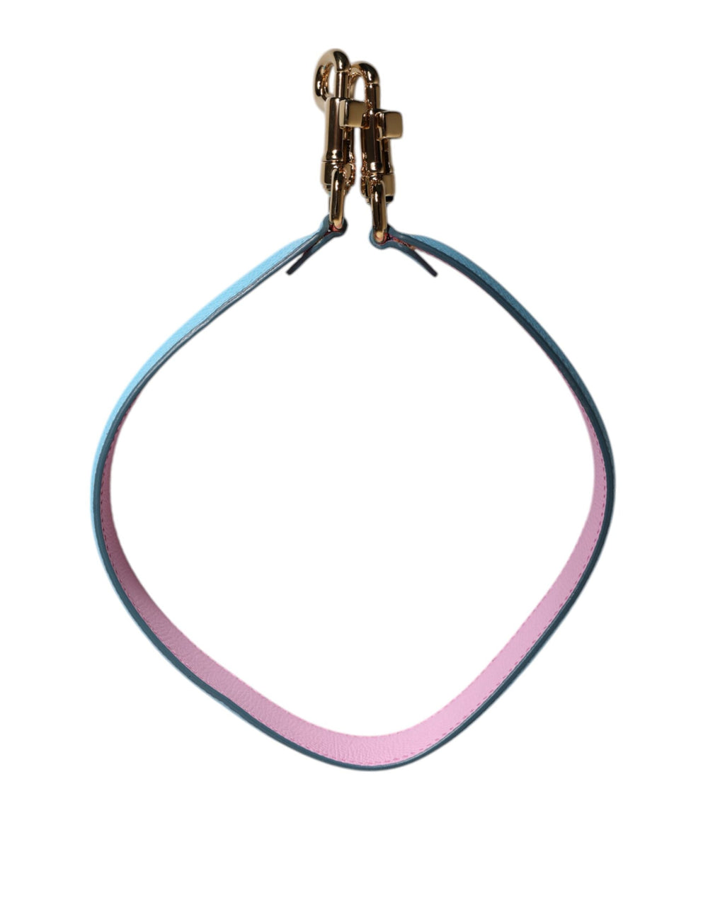 Women’s Dolce & Gabbana Pink Blue Leather Handle Bag Shoulder Strap