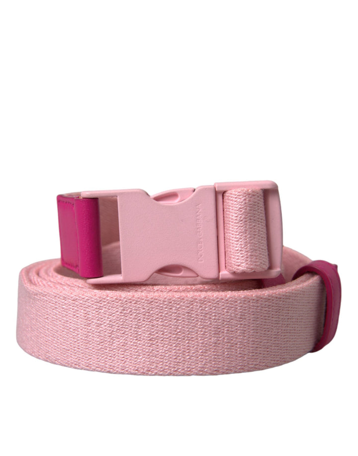 Women’s Dolce &amp; Gabbana Pink Canvas Stretch Plastic Buckle Women Belt