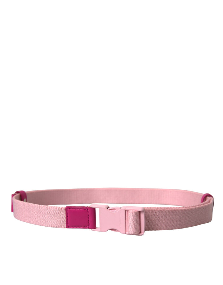 Women’s Dolce &amp; Gabbana Pink Canvas Stretch Plastic Buckle Women Belt