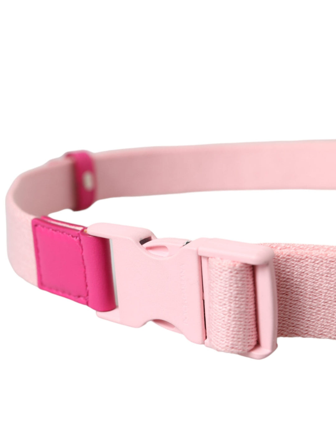 Women’s Dolce &amp; Gabbana Pink Canvas Stretch Plastic Buckle Women Belt