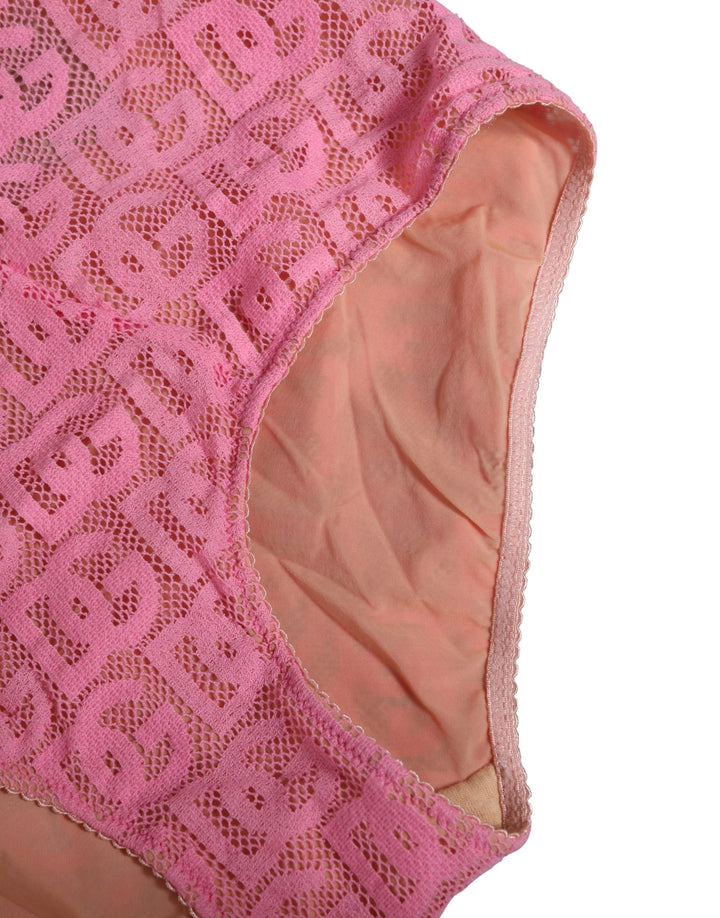 Women’s Dolce &amp; Gabbana Pink Cotton Dg Logo High Waist Girdle Underwear