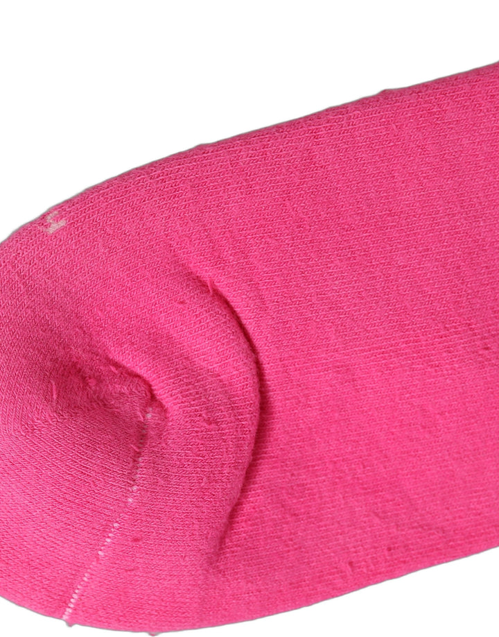 Women’s Dolce &amp; Gabbana Pink Cotton Ribbed Mid Calf Women Accessory Socks