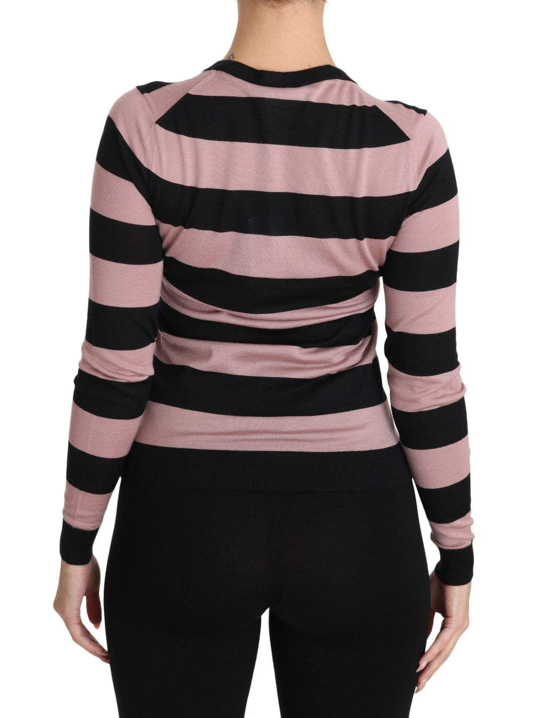 Women’s Dolce &amp; Gabbana Pink Floral Cashmere Cardigan Sweater