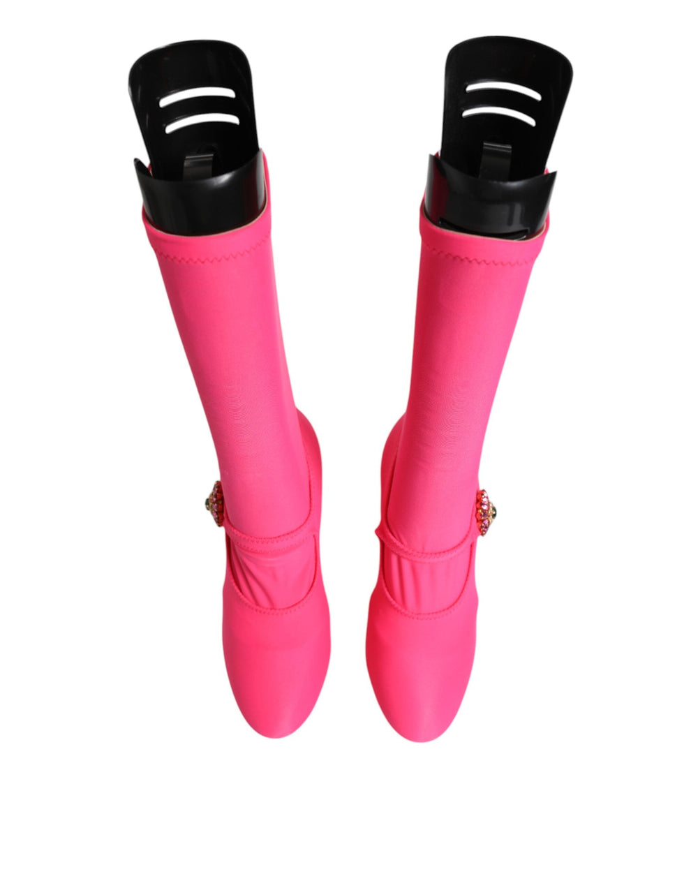 Women’s Dolce & Gabbana Pink Nylon Crystal Vally High Boots Shoes