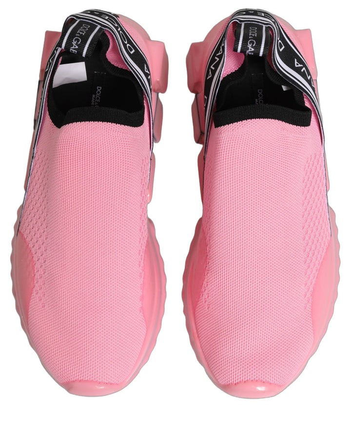 Dolce &amp; Gabbana Pink Slip On Low Top Sorrento Sneakers Shoes