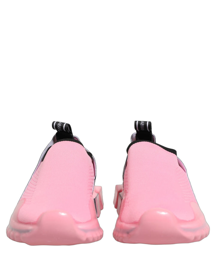 Dolce &amp; Gabbana Pink Slip On Low Top Sorrento Sneakers Shoes