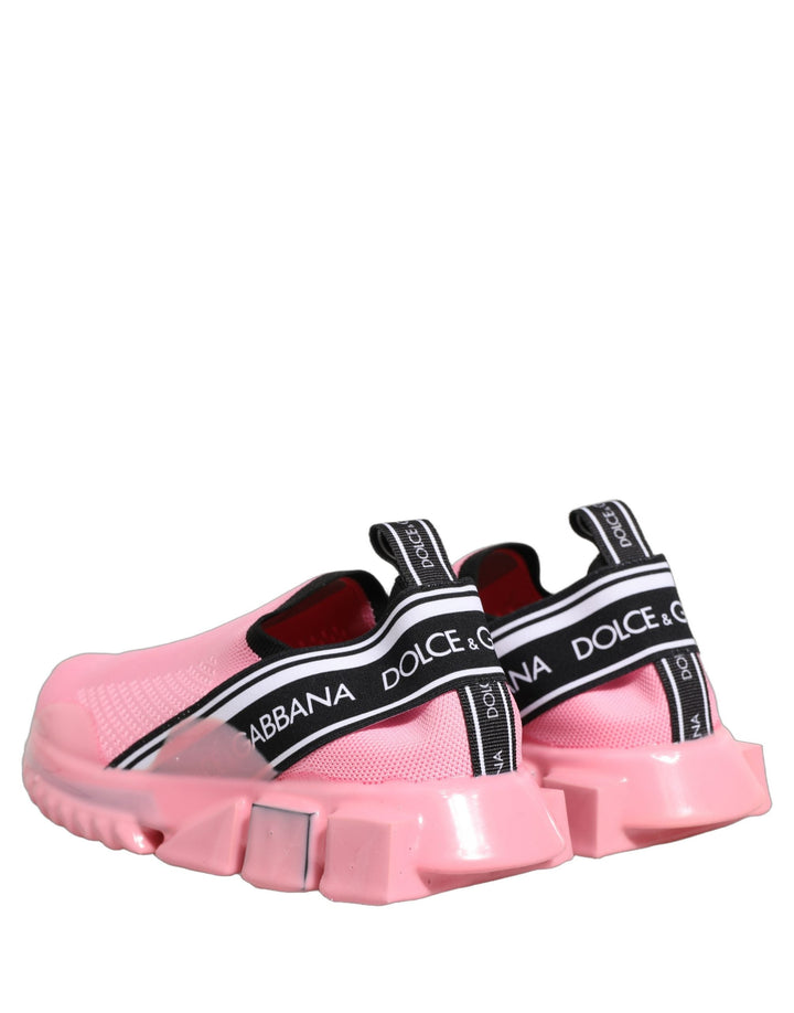 Dolce &amp; Gabbana Pink Slip On Low Top Sorrento Sneakers Shoes