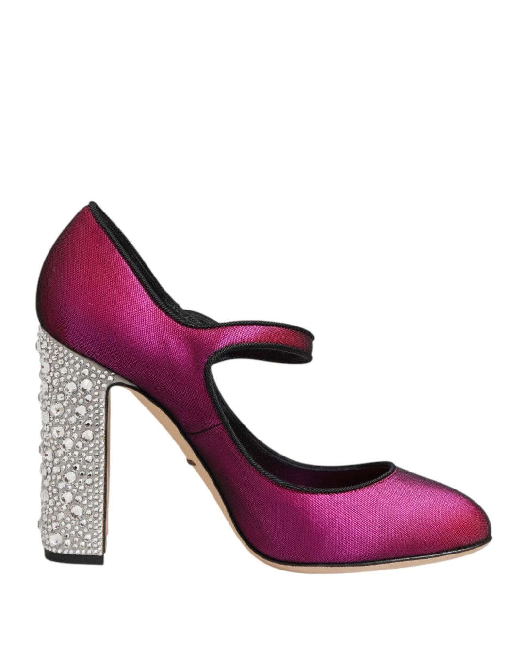 Women’s Dolce &amp; Gabbana Pink Strass Mary Janes Heels Pumps Shoes