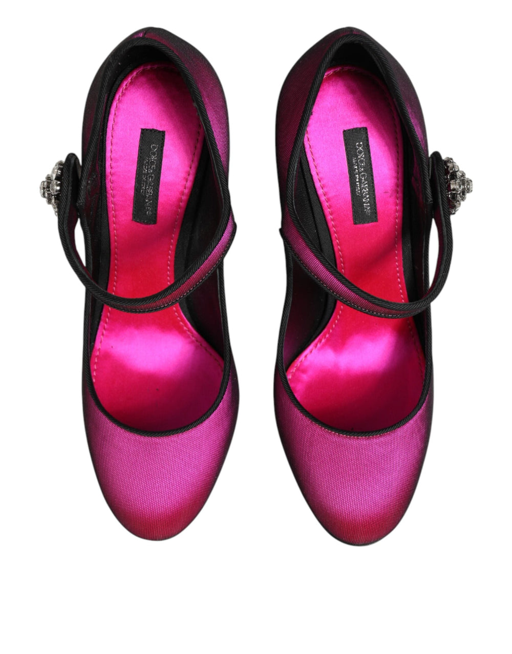 Women’s Dolce & Gabbana Pink Strass Mary Janes Heels Pumps Shoes