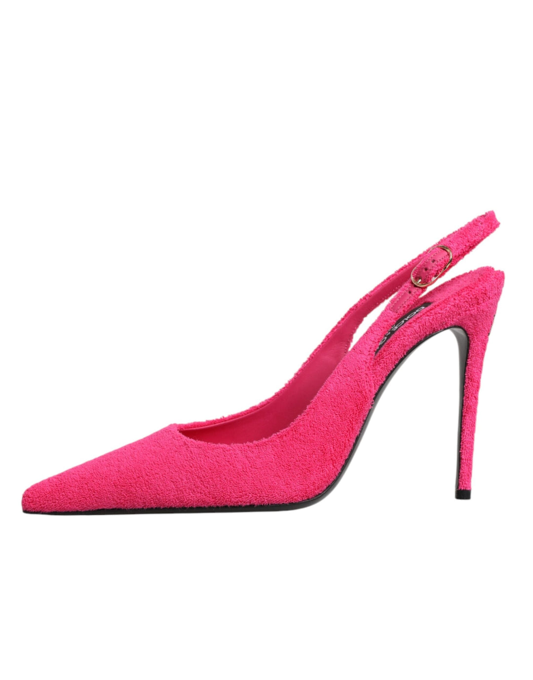 Women’s Dolce &amp; Gabbana Pink Terry Cloth High Heels Slingback Shoes