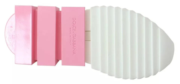 Dolce &amp; Gabbana Pink White Logo Sorrento Sneakers Shoes