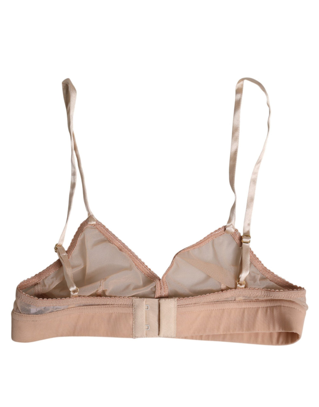 Women’s Dolce &amp; Gabbana Powder Pink Nylon Dg Logo Non Wire Bra Underwear