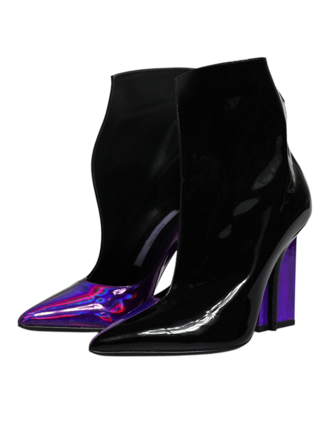 Women’s Dolce &amp; Gabbana Purple Black Pointed Ankle Boots Shoes