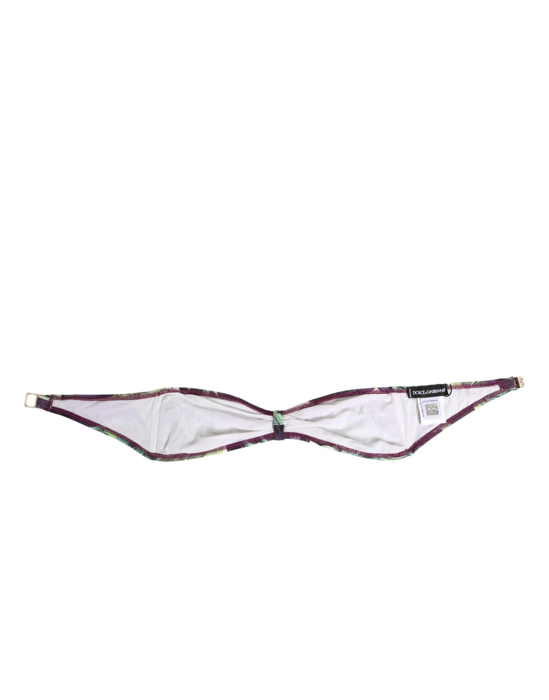 Women’s Dolce &amp; Gabbana Purple Green Leaf Print Bandeau Swimwear Underwear