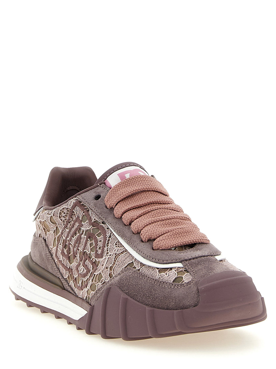 Women’s Dolce &amp; Gabbana Purple Leather Athletic Sneakers