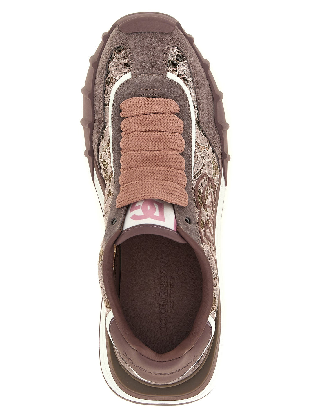 Dolce &amp; Gabbana Purple Leather Athletic Sneakers