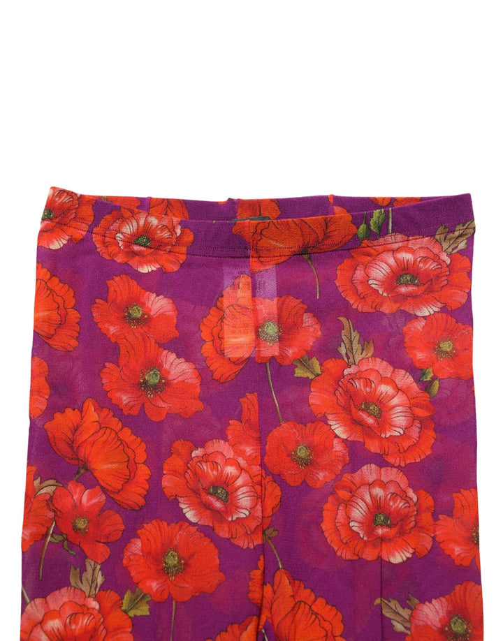 Women’s Dolce &amp; Gabbana Purple Nylon Floral Print Tights Stockings Socks