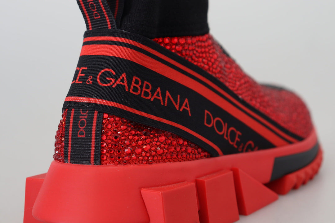 Zapatillas deportivas Dolce Gabbana Red Sorrento con fragancia de lujo para vestidos
