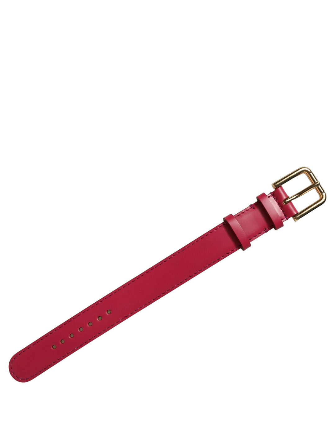 Women’s Dolce &amp; Gabbana Red Calfskin Leather Gold Buckle Belt Strap Bracelet