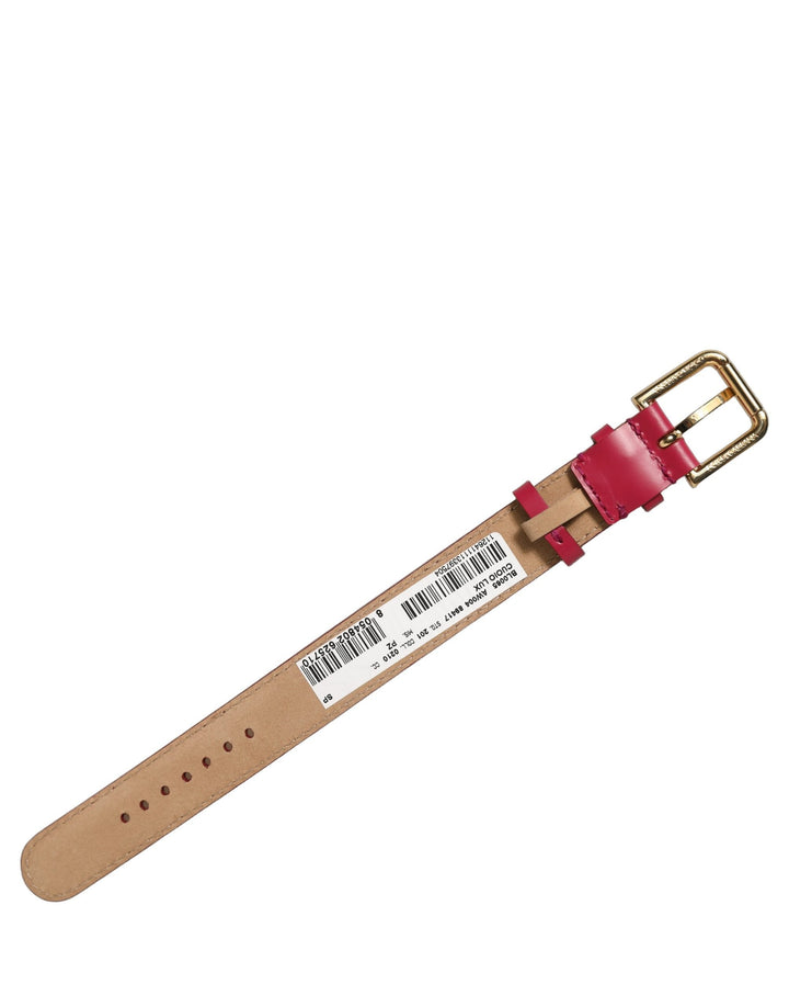 Women’s Dolce &amp; Gabbana Red Calfskin Leather Gold Buckle Belt Strap Bracelet