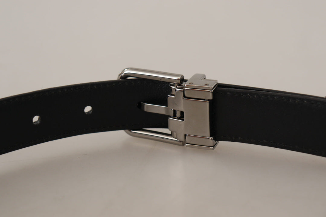 Women’s Dolce &amp; Gabbana Red Exotic Leather Metal Logo Buckle Belt