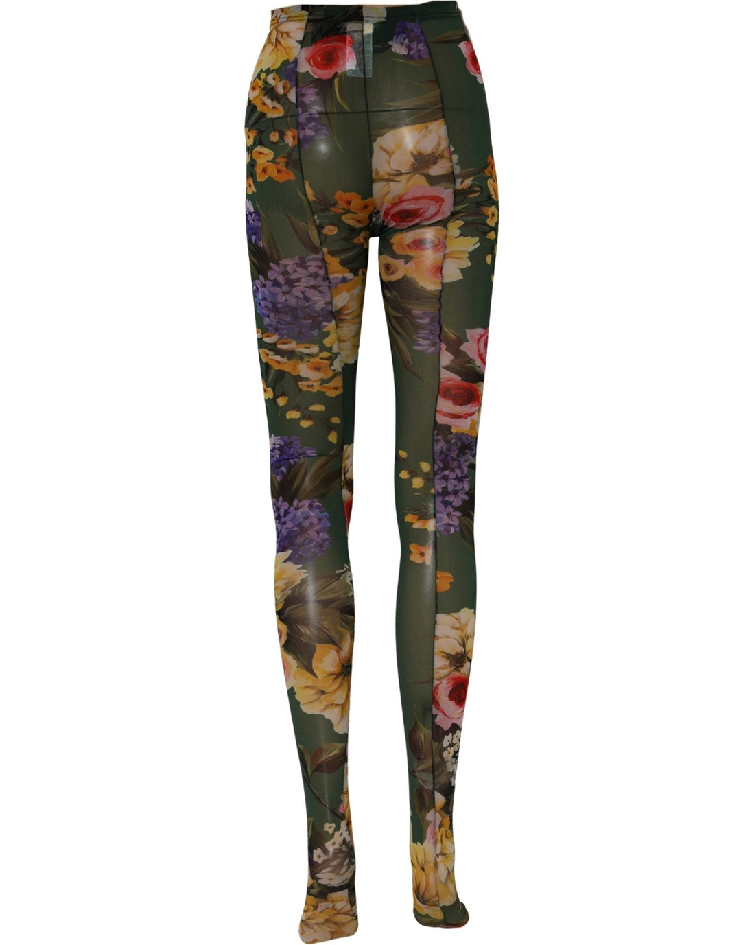 Women’s Dolce &amp; Gabbana Red Floral Fishnet Tights Stockings Pantyhose Socks