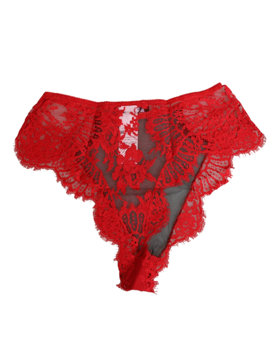 Women’s Dolce &amp; Gabbana Red Floral Lace Sheer Briefs Women Underwear