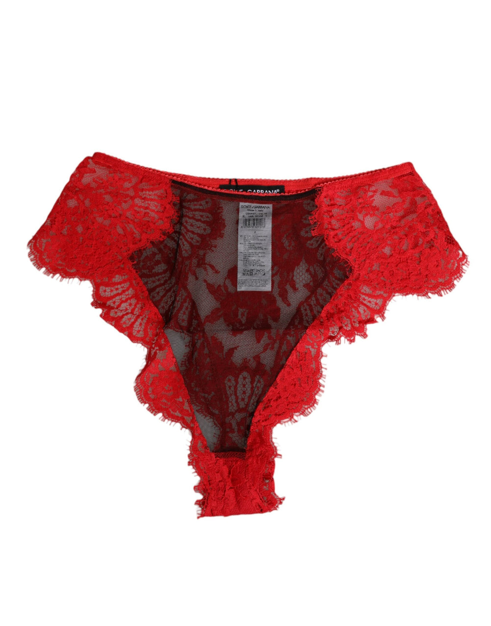 Women’s Dolce & Gabbana Red Floral Lace Sheer Briefs Women Underwear