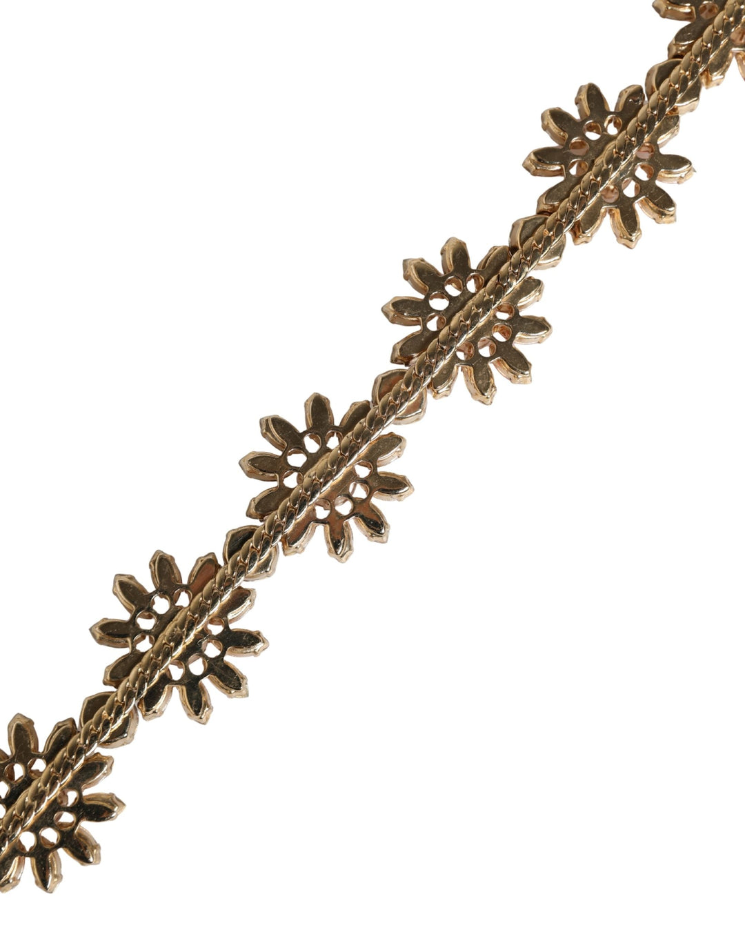 Women’s Dolce &amp; Gabbana Red Leather Daisy Crystal Embellished Waist Belt