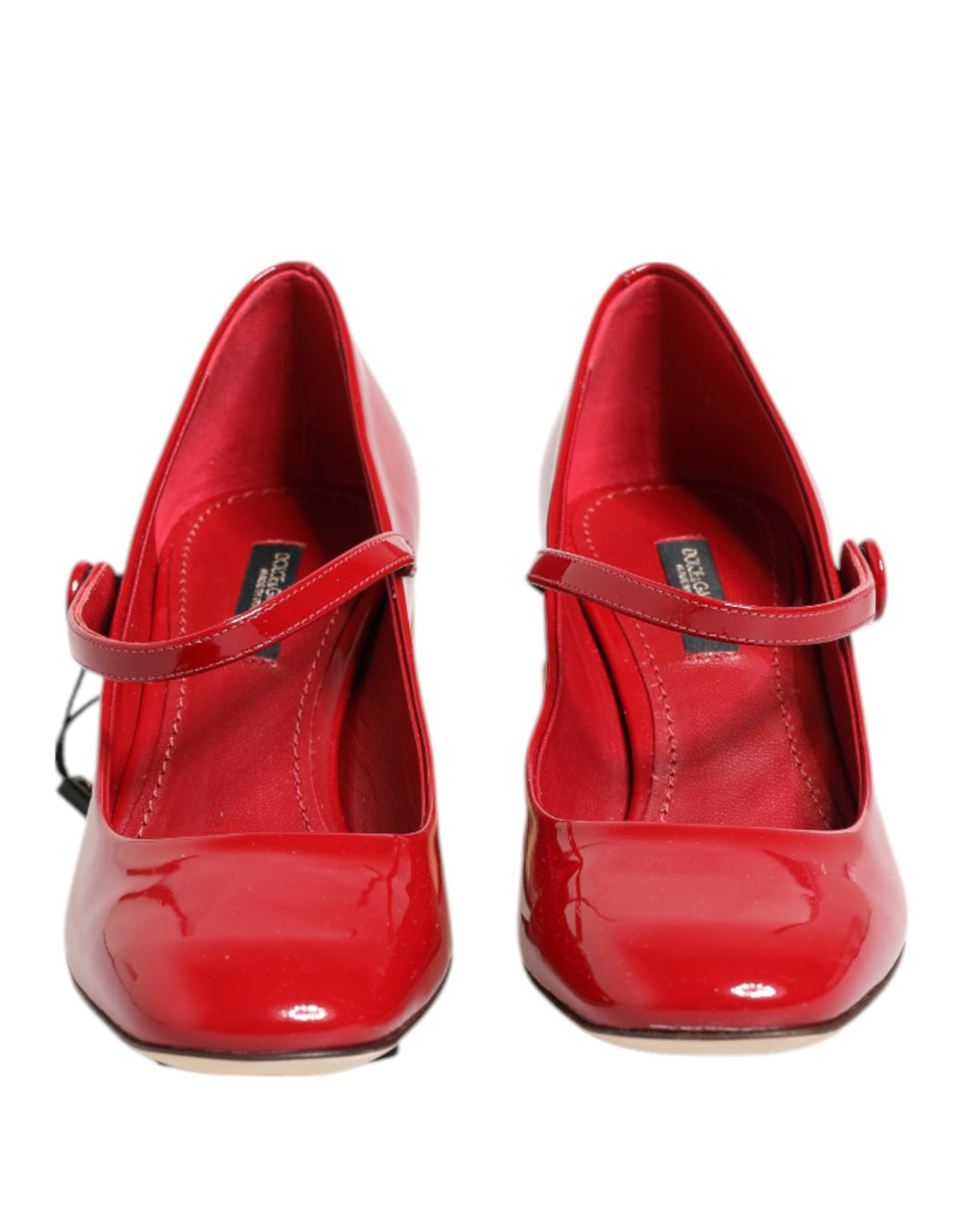 Women’s Dolce & Gabbana Red Leather Dg Logo Heels Sandals Shoes