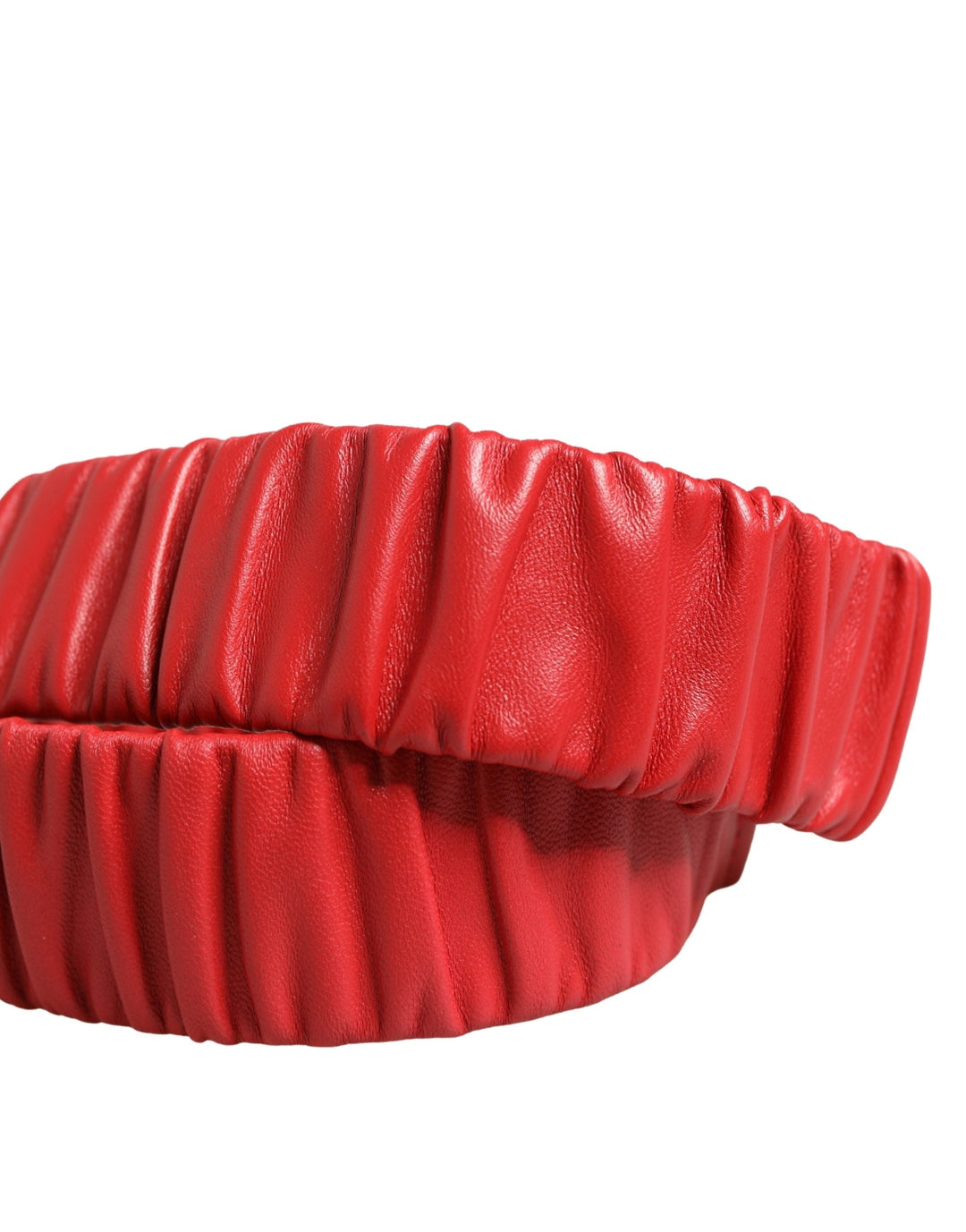Women’s Dolce &amp; Gabbana Red Leather Gold Heart Metal Buckle Belt