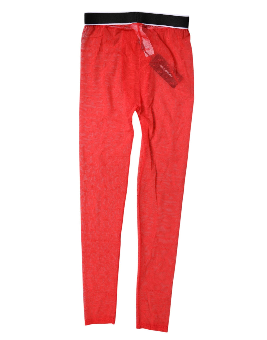 Women’s Dolce &amp; Gabbana Red Logo Lace Lingerie Tight Pants Underwear