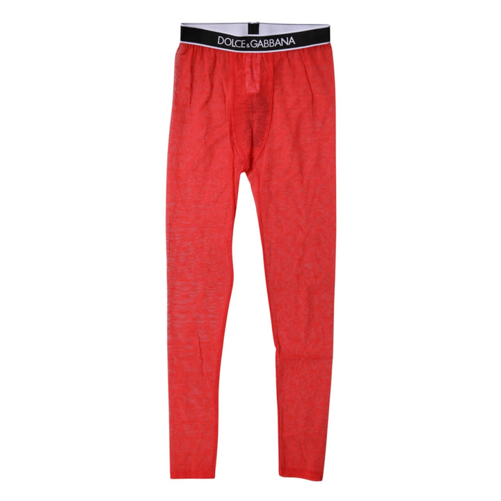 Women’s Dolce &amp; Gabbana Red Logo Lace Lingerie Tight Pants Underwear