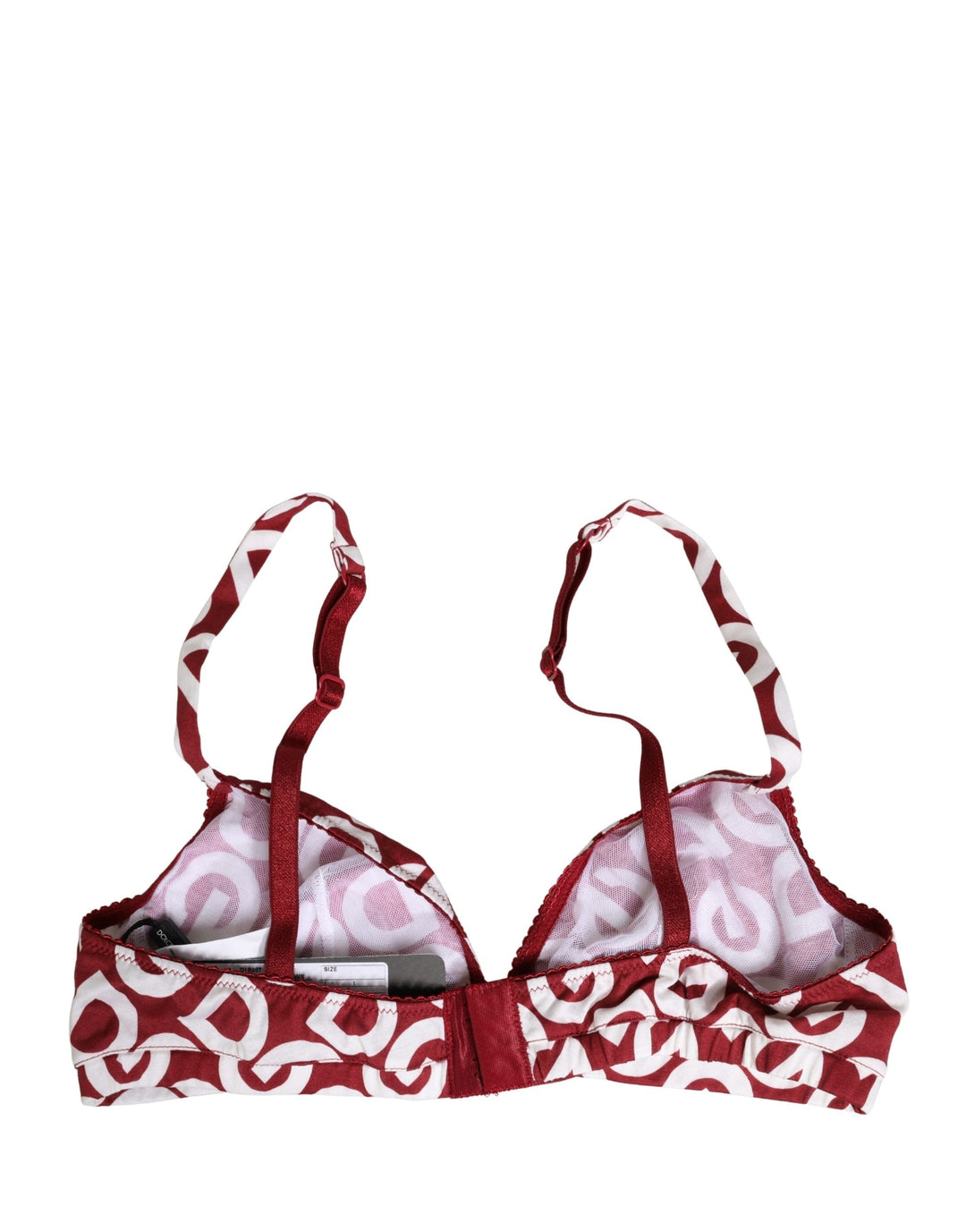 Women’s Dolce &amp; Gabbana Red Logo Monogram Cotton Soft Cup Bra Underwear