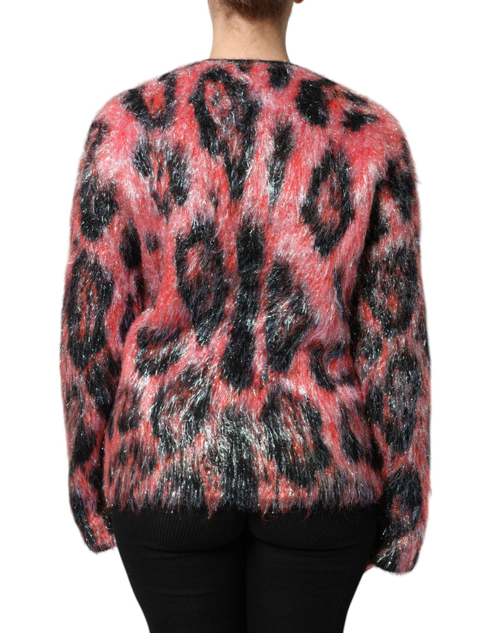 Women’s Dolce &amp; Gabbana Red Mohair Wool Button Down Cardigan Sweater