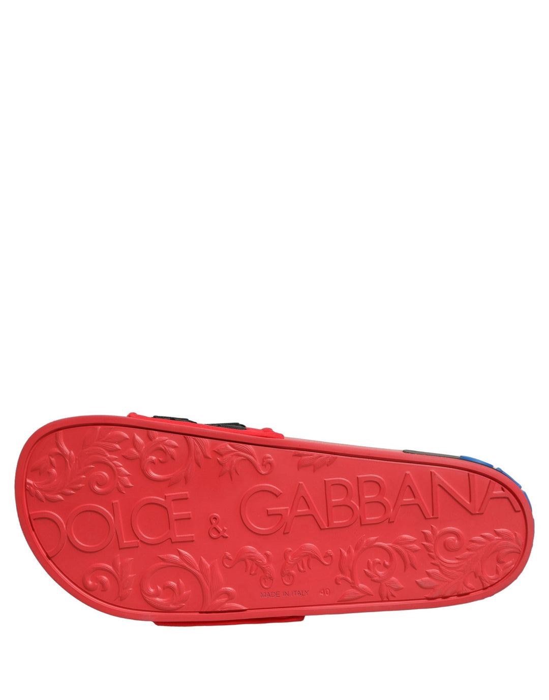 Women’s Dolce &amp; Gabbana Red Neoprene Slides Flats Beachwear Shoes