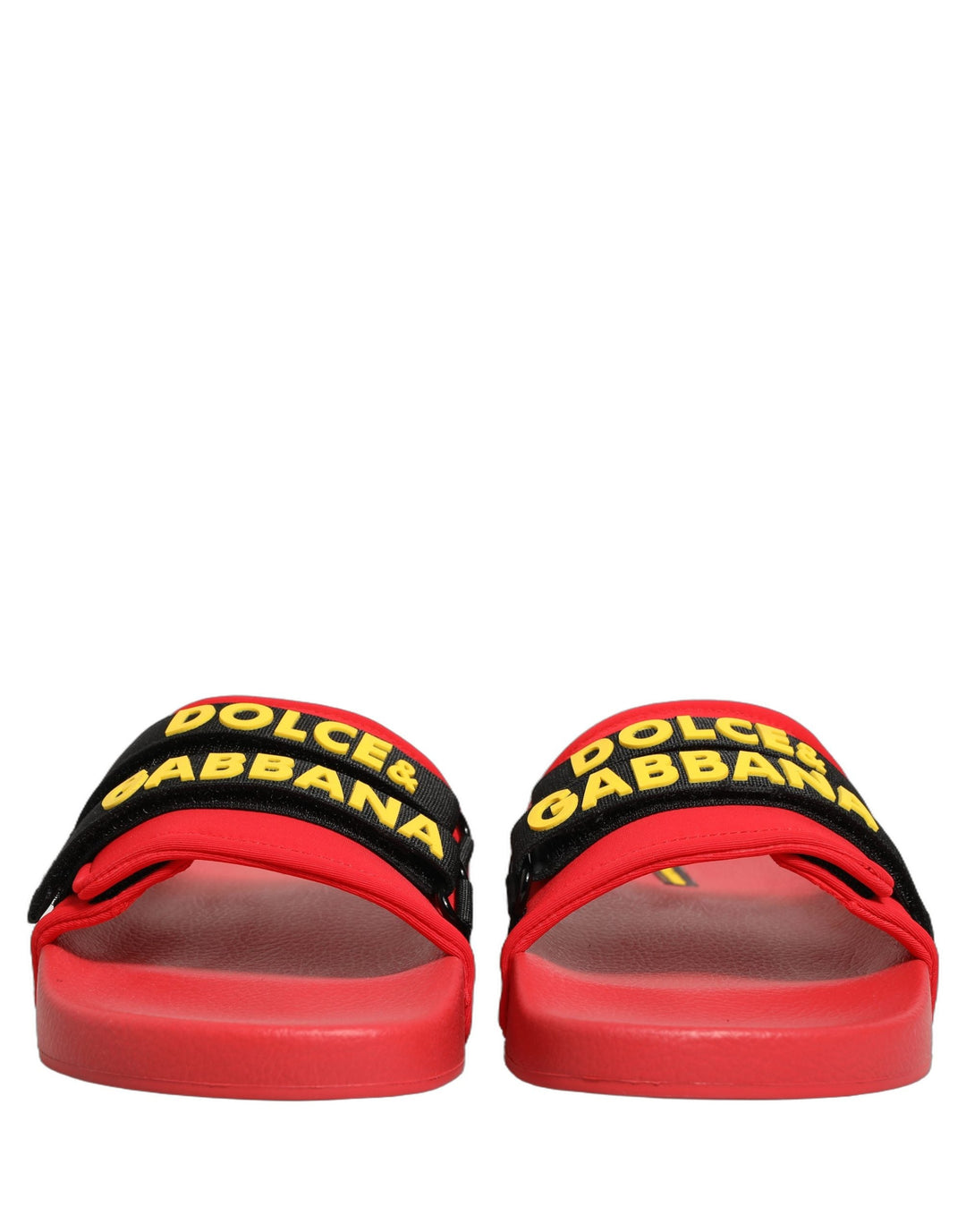Women’s Dolce &amp; Gabbana Red Neoprene Slides Flats Beachwear Shoes