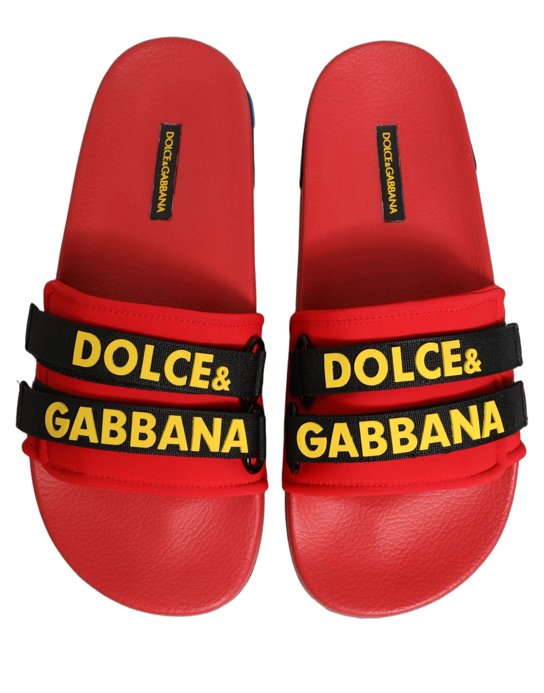 Women’s Dolce &amp; Gabbana Red Neoprene Slides Flats Beachwear Shoes