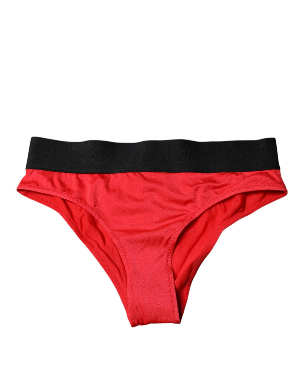 Women’s Dolce & Gabbana Red Nylon Stretch Mid Waist Panty Underwear