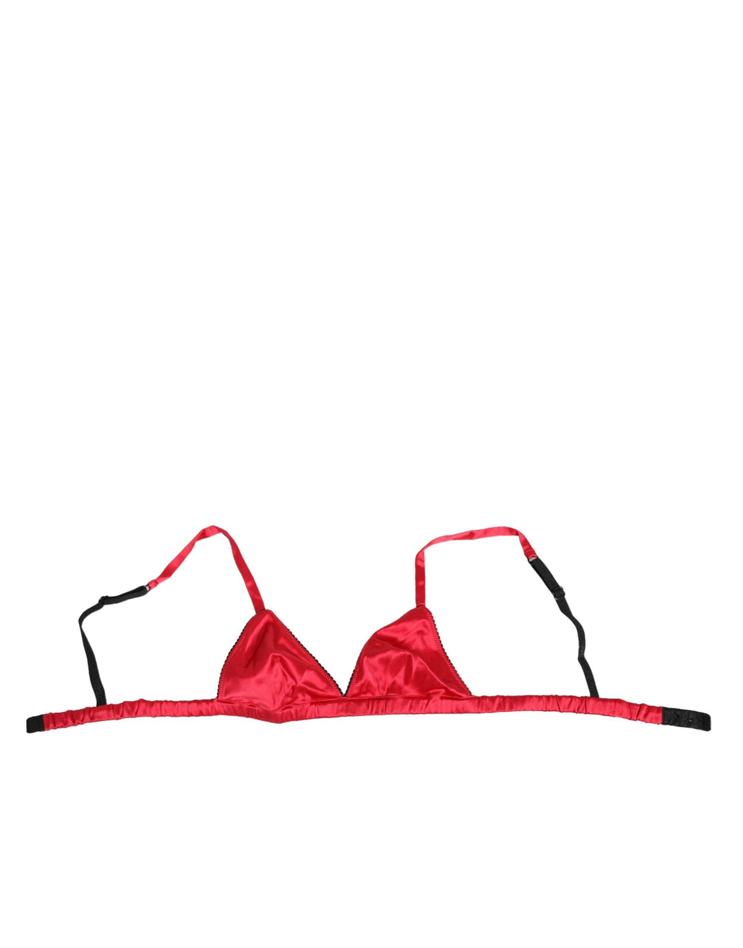 Women’s Dolce &amp; Gabbana Red Silk Satin Triangle Soft Cup Br Underwear