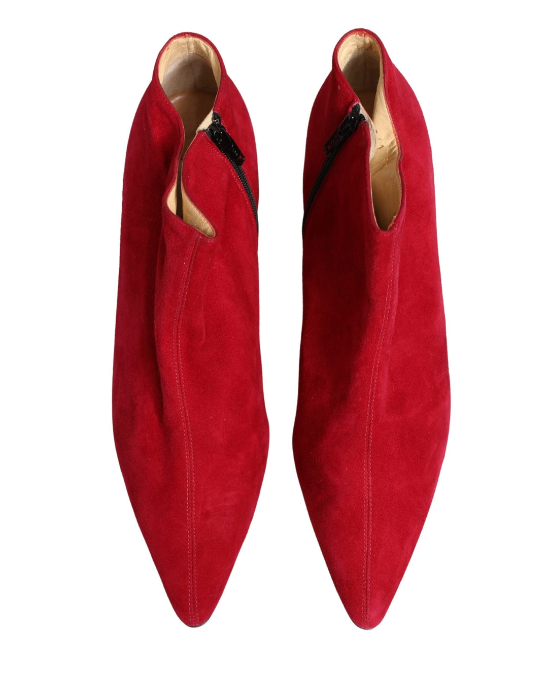 Women’s Dolce &amp; Gabbana Red Suede Ankle Boots Shoes