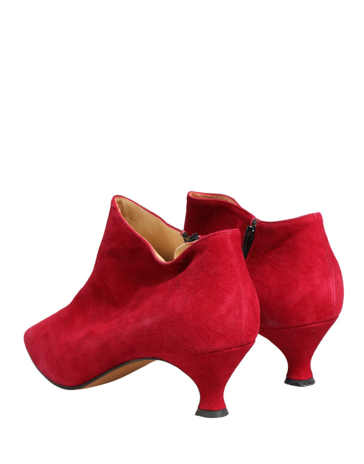 Women’s Dolce &amp; Gabbana Red Suede Ankle Boots Shoes